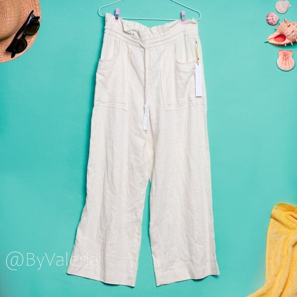 House of Harlow 1960 Pants - House of Harlow 1960 Linen Pants Wide Leg size S, Neutral Beach Resort Festival